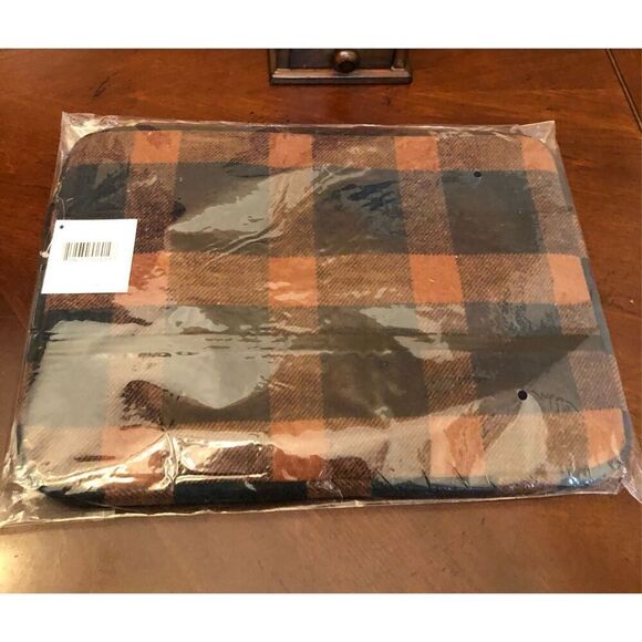 BUFFALO PLAID - NWT - Padded Brown & Black Wool Laptop Sleeve - 16" Diagonal - Picture 6 of 6